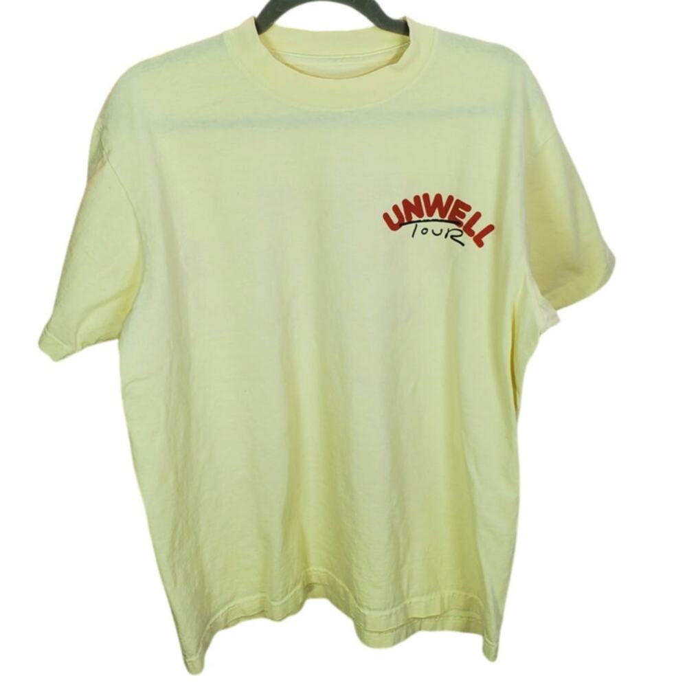 Unwell Tour Alex Cooper Graphic Tee Yellow Cotton L